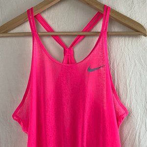 Nike Dri-Fit Racerback Running Tank Top in Hot Pink